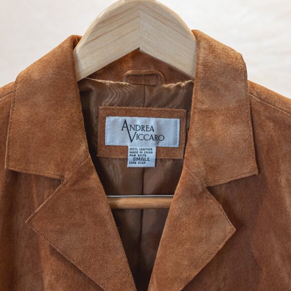 Vintage Tan Suede Leather Jacket - Picture 2 of 3